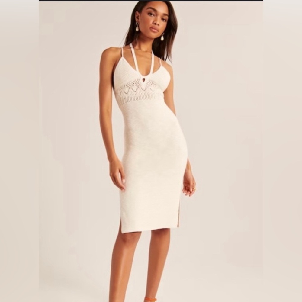 Abercrombie and Fitch Strappy Crochet Dress🤍
